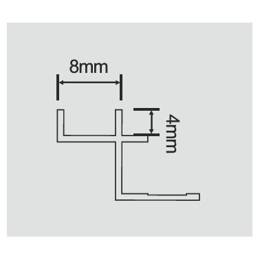 Profil WPC 8mm colt interior 8402
