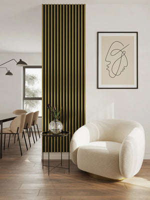 RIFLAJ MDF LINEA SLIM 3 GOLD/BLACK 30x144x2650mm