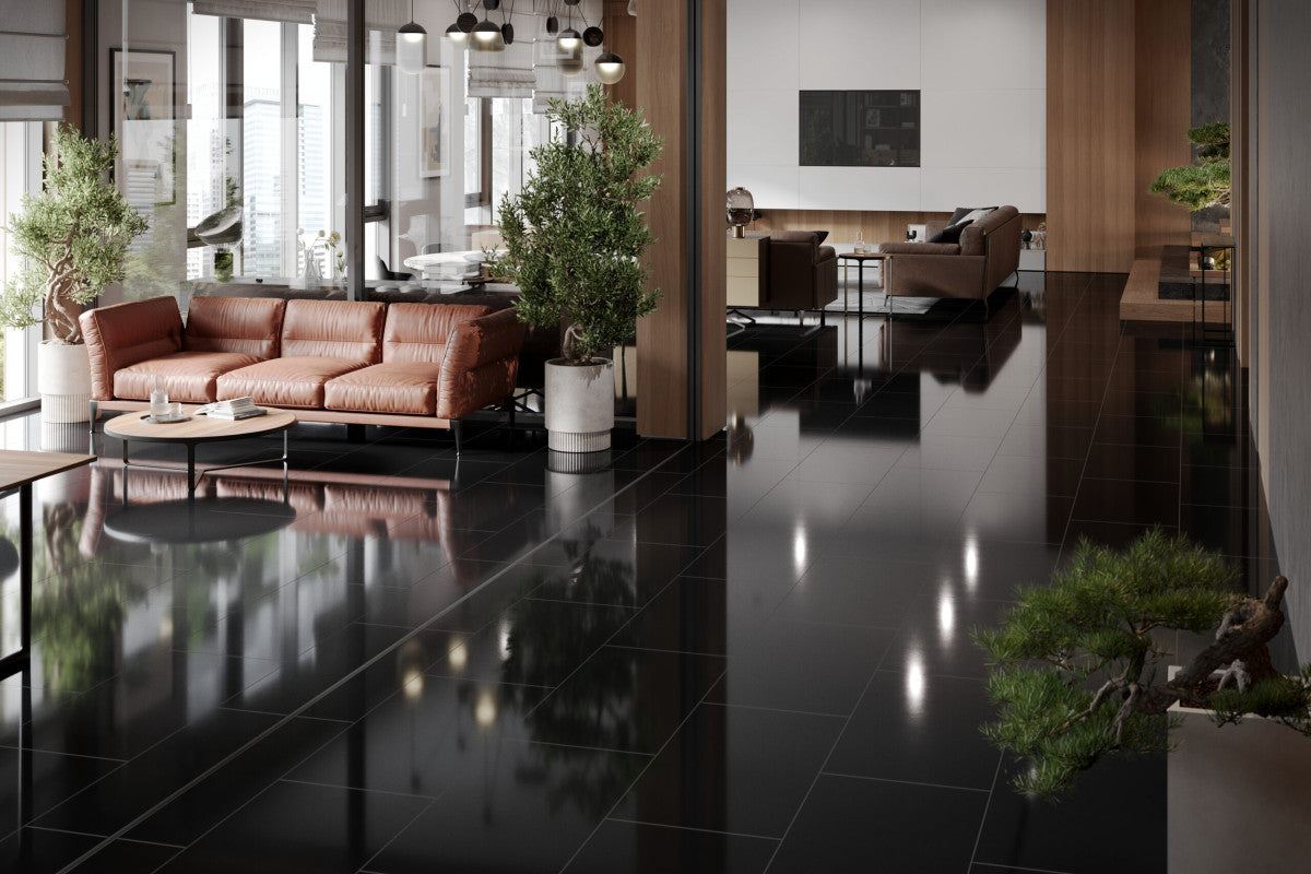Parchet SPC STONE U190 MT mat SCHWARZ 0,6x40x80cm / 1,92m2
