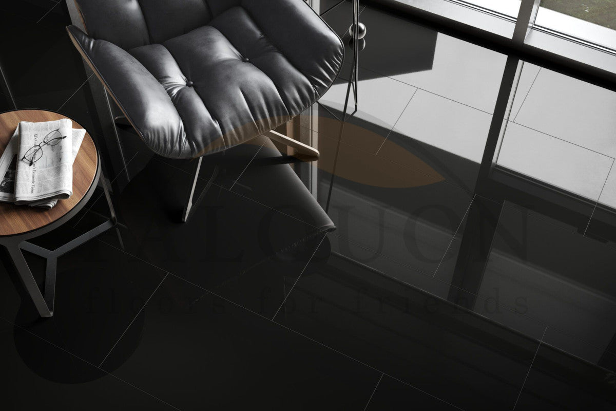 Parchet SPC STONE U190 MT mat SCHWARZ 0,6x40x80cm / 1,92m2