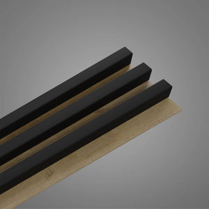 RIFLAJ MDF LINEA SLIM 3 BLACK/OAK 30x144x2650mm