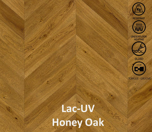 PARCHET MULTISTRAT CHEVRON LAC-UV HONEY OAK 13,2mm
