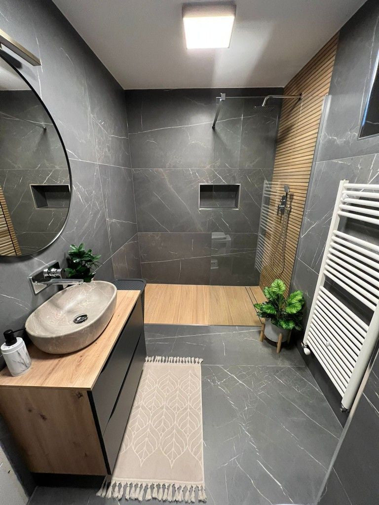 GRESIE JORDAN DARK GREY GLOSSY 80X160cm 2.56m2/cut