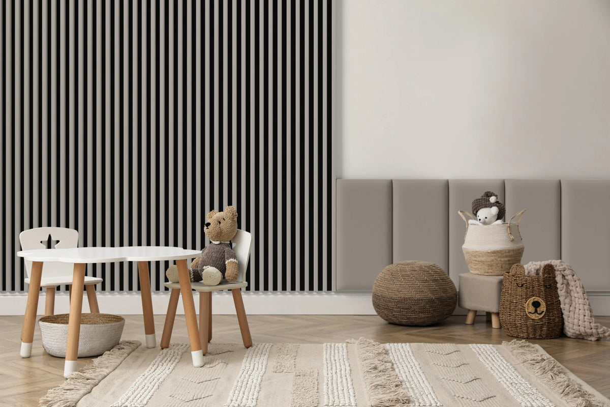 RIFLAJ MDF LINEA SLIM 3 JAPANDI/BLACK 30x144x2650mm