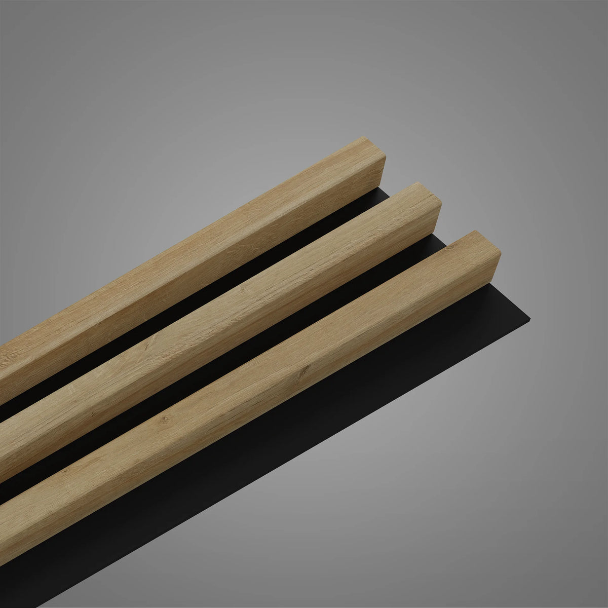 RIFLAJ MDF LINEA SLIM 3 OAK/BLACK 30x144x2650mm