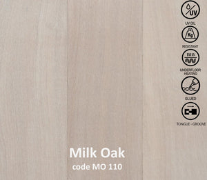 PARCHET MULTISTRAT PLANCK 190mm OIL-UV MILK OAK 13,2mm
