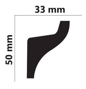 PROFIL DECORATIV POLISTIREN PPO-L60HD 50x33x2000mm