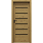 Usa interior Porta Doors VERTE HOME J.6 cu sticla neagra