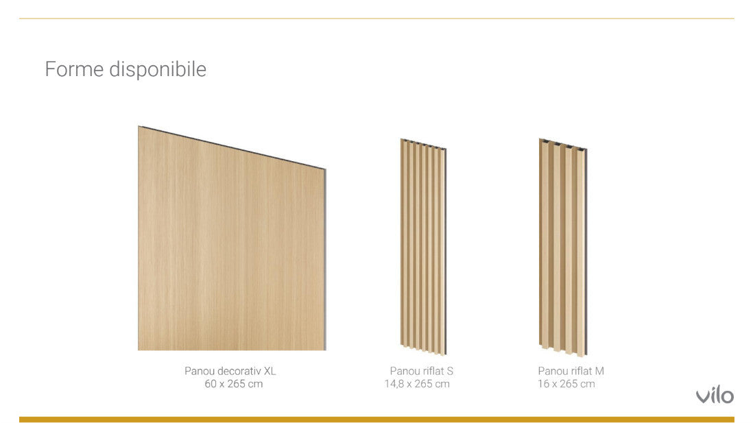 PANOU RIFLAT VILO M 16x265cm BRUSHED STEEL