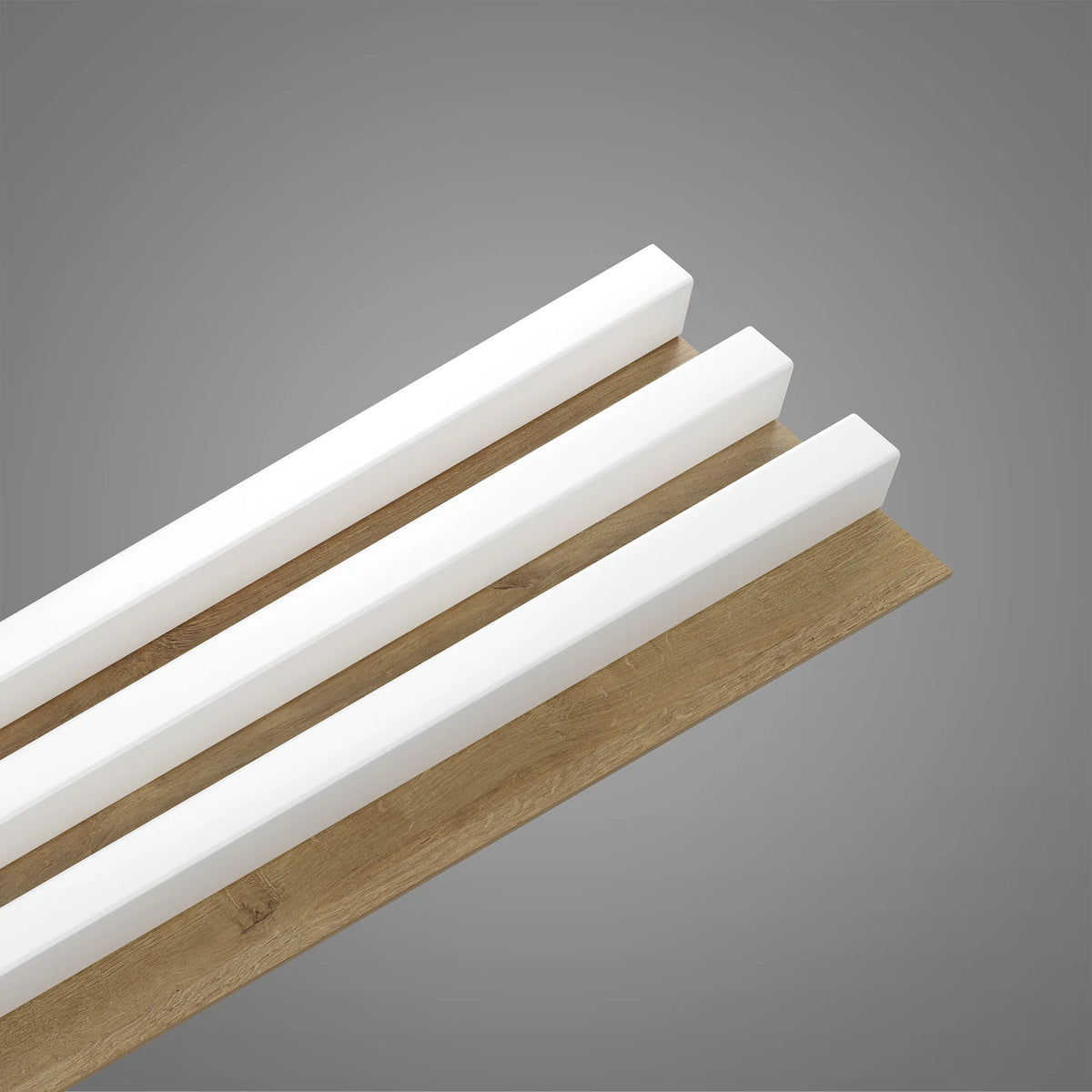 RIFLAJ MDF LINEA SLIM 3 WHITE/OAK 30x144x2650mm