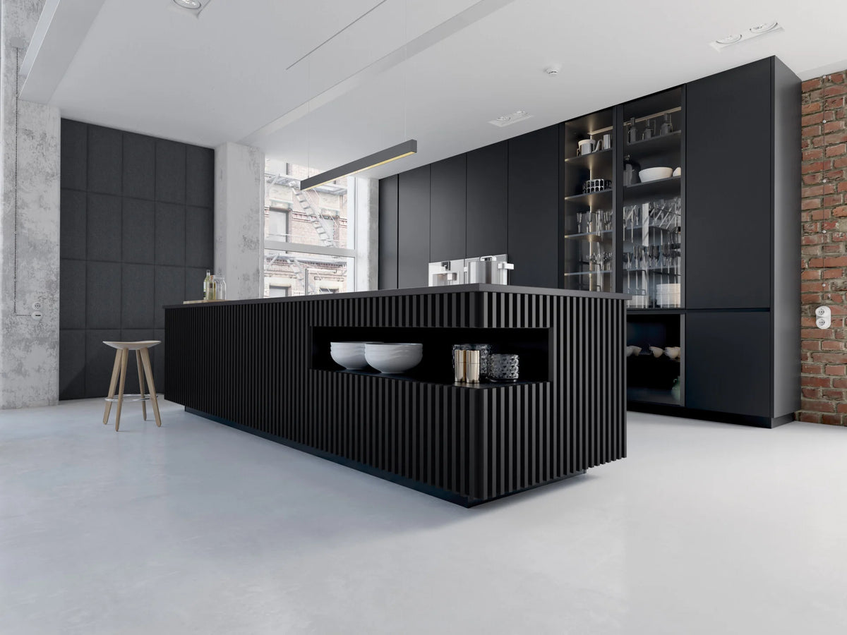 RIFLAJ MDF LINEA SLIM SINGLE BLACK 27x22x2650mm