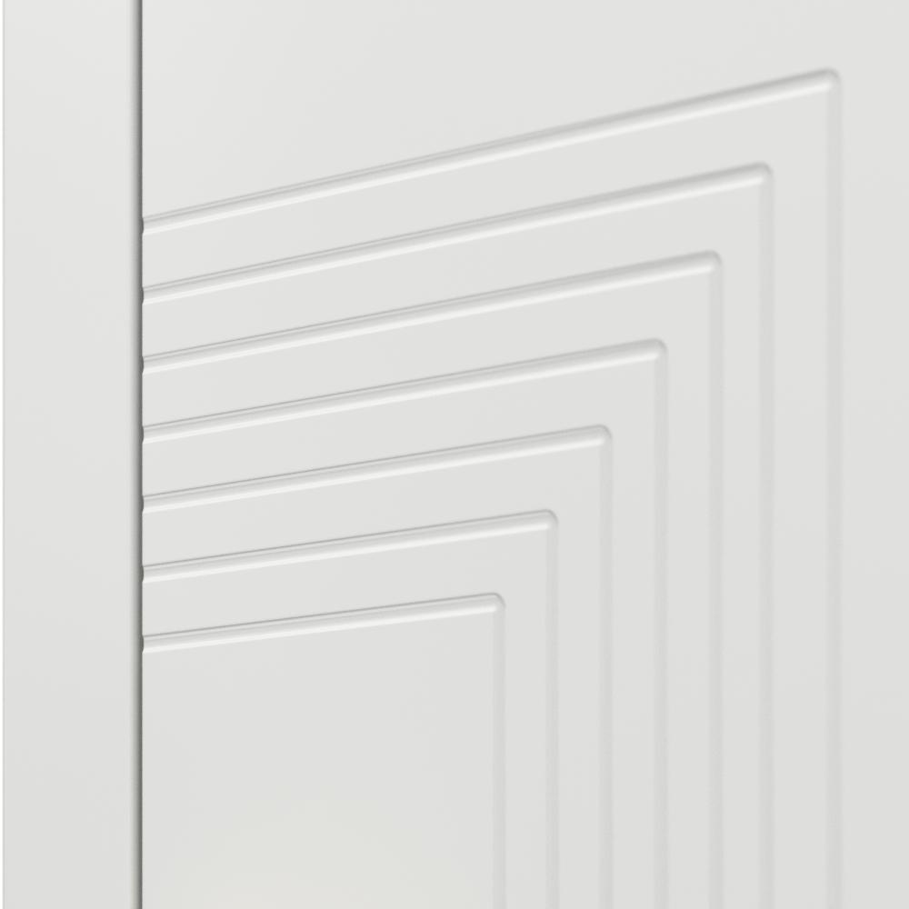 Usa interior Porta Doors ART DECO 1 alb cu detalii fine moderne - DOMIO Cluj Napoca