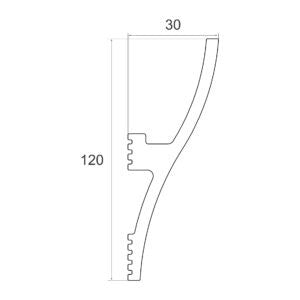 CORNISA POLIMER LED CHL30120 30x120x2000mm