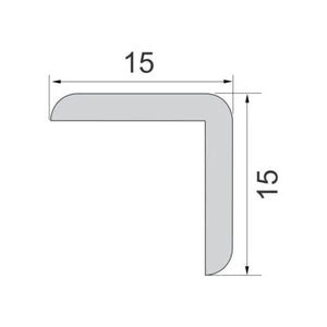 PROFIL COLT POLIMER NEGRU CHC1515-007 15x15x2000mm