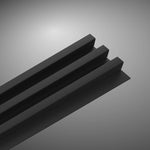 RIFLAJ MDF LINEA SLIM 3 BLACK/BLACK 30x144x2650mm