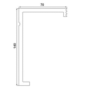 PROFIL POLIMER MASCARE TEVI PPMT140 140x70x2000mm