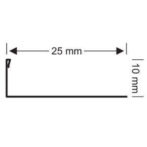 PROFIL INOX TERMINATIE DREAPTA 10mm 2,7m