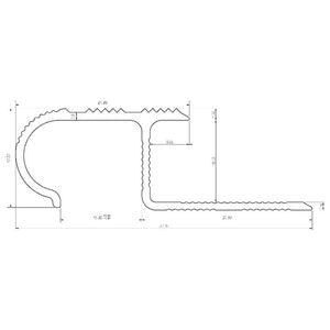 PROFIL ALUMINIU PENTRU TREAPTA GRESIE VENEZIA PLUS 2m