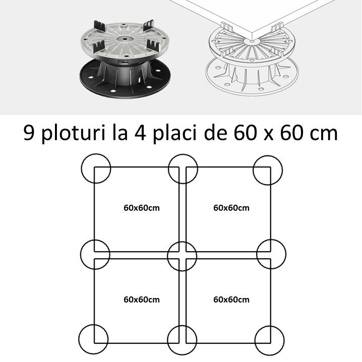PIEDESTAL FIX 10MM PEYGRAN
