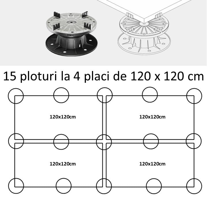 PIEDESTAL FIX 10MM PEYGRAN