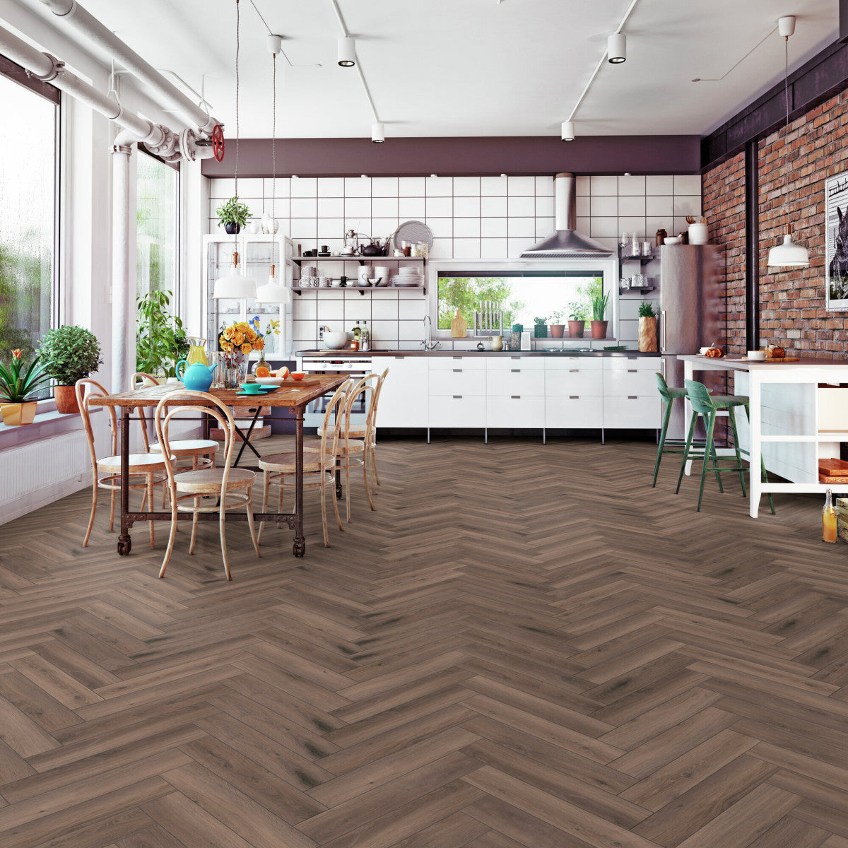 PARCHET LAMINAT KRONOTEX HERRINGBONE 8x133x665mm D3860