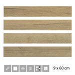 GRESIE HALIFAX NATURAL 9,2x60cm 0,60m2/cut
