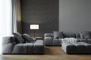 RIFLAJ MDF LINEA SLIM 3 URBAN/BLACK 30x144x2650mm