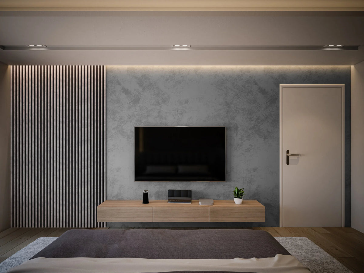 RIFLAJ MDF LINEA SLIM 3 URBAN/BLACK 30x144x2650mm