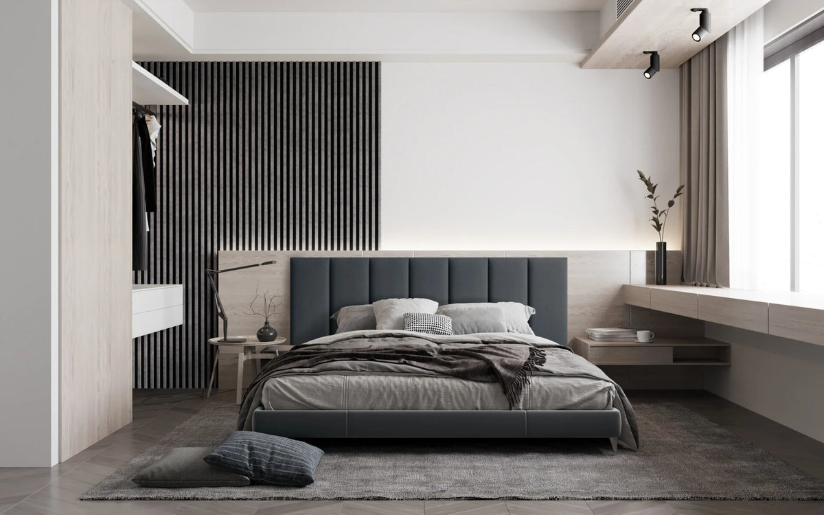RIFLAJ MDF LINEA SLIM 3 URBAN/BLACK 30x144x2650mm