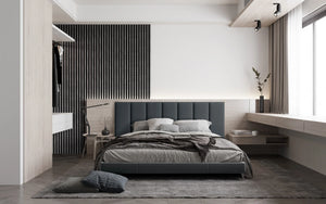RIFLAJ MDF LINEA SLIM 3 URBAN/BLACK 30x144x2650mm