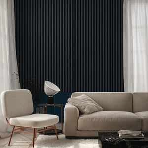 RIFLAJ MDF LINEA SLIM 3 WOODBLUE/BLACK 30x144x2650mm