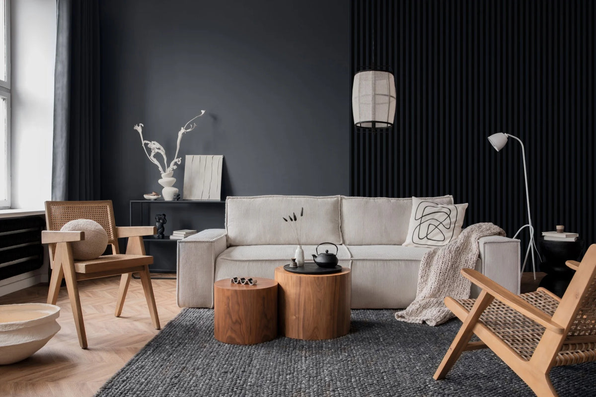 RIFLAJ MDF LINEA SLIM 3 WOODBLUE/BLACK 30x144x2650mm