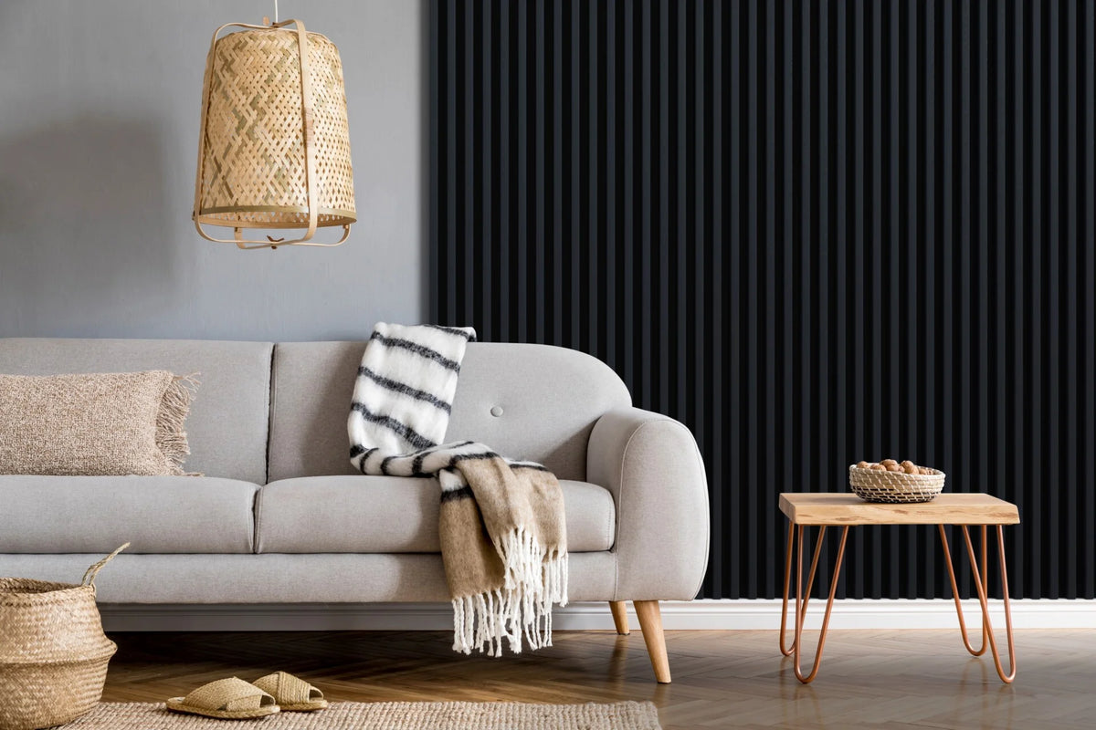 RIFLAJ MDF LINEA SLIM 3 WOODBLUE/BLACK 30x144x2650mm