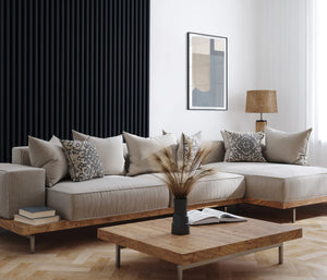 RIFLAJ MDF LINEA SLIM 3 WOODBLUE/BLACK 30x144x2650mm