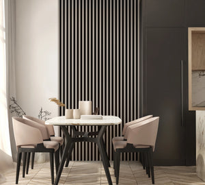 RIFLAJ MDF LINEA SLIM 3 JAPANDI/BLACK 30x144x2650mm