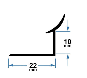 PROFIL ALUMINIU COLT INTERIOR 10mm 2,5m