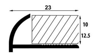 PROFIL ALUMINIU COLT EXTERIOR 10mm 2,5m