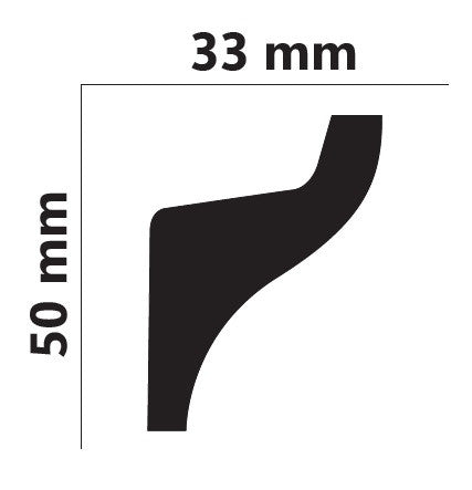 PROFIL DECORATIV POLISTIREN PPO-L60HD 50x33x2000mm