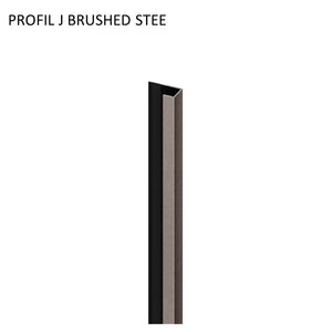 PROFIL TERMINATIE J VILO XL BRUSHED STEEL