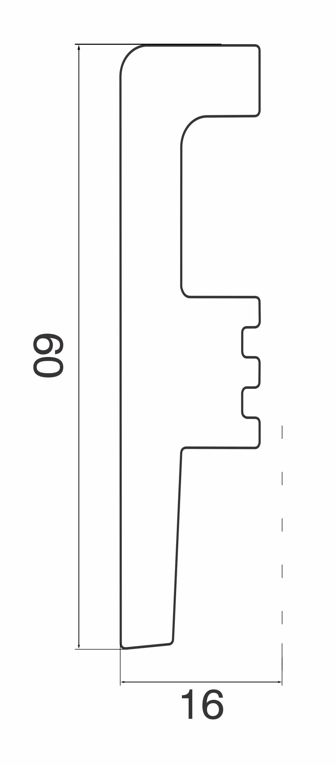 PLINTA POLIMER APATIT 60 PPAP60 60x16x2200mm