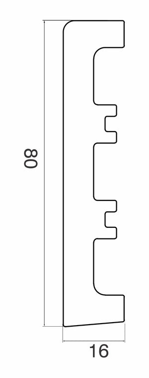 PLINTA POLIMER APATIT 80 PPAP80 80x16x2200mm