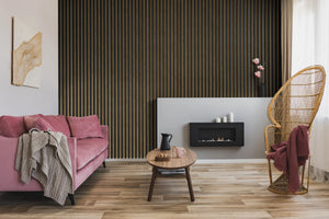 RIFLAJ MDF LINEA SLIM 3 BLACK/OAK 30x144x2650mm