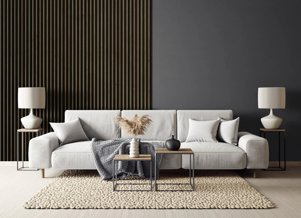 RIFLAJ MDF LINEA SLIM 3 BLACK/OAK 30x144x2650mm